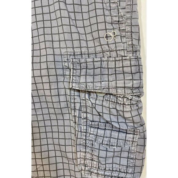 Vintage OP Ocean Pacific Gray Black Checked Cotton - Picture 7 of 8
